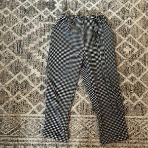 Size large black and white pants